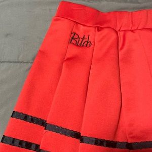 Red “B*tch” Cheer Skirt